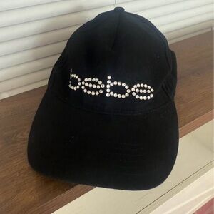 Bebe Black Hat with Sparkling Logo